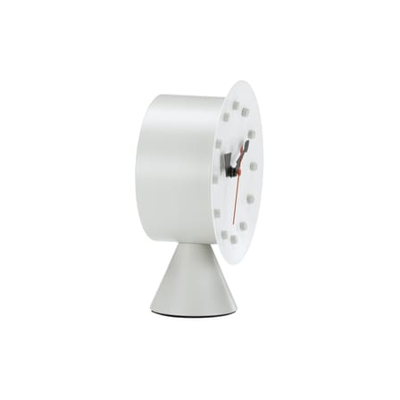 Horloge à poser Desk Clock - Cone Base Clock métal blanc / By George Nelson, 1947-1953 - Vitra