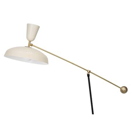 Lampadaire G1 métal beige / Réédition 1951, Pierre Guariche / H 120 cm - SAMMODE STUDIO
