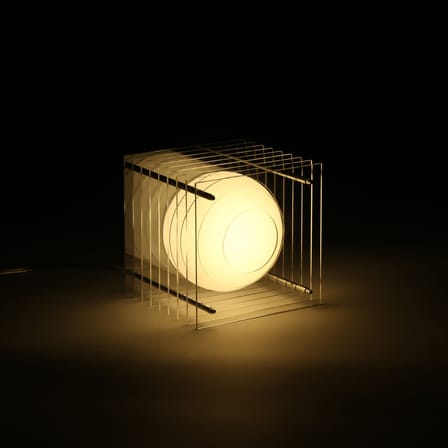 Lampe de table Lop Small Square plastique transparent / Lauréat Archiproducts Design Award - BANG