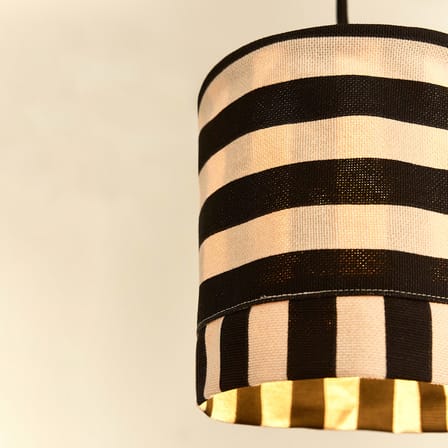Linda Lampshade textile black / Ø 20 x H 21 cm - NOBODINOZ