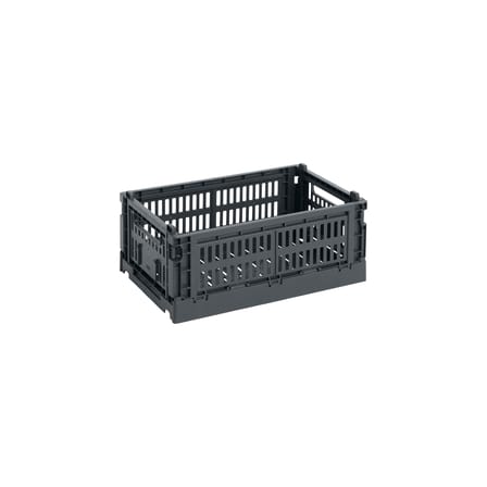 Panier Colour Crate plastique gris Small / 17 x 26,5 cm - Recyclé - Hay
