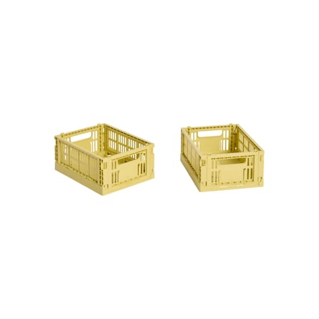 Lot de 2 paniers Colour Crate MINI plastique jaune / 17 x 13 cm - Recyclé - Hay