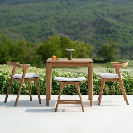 quadratischer Tisch Bok OUTDOOR holz natur / 80 x 80 cm - 4 Personen - Ethnicraft