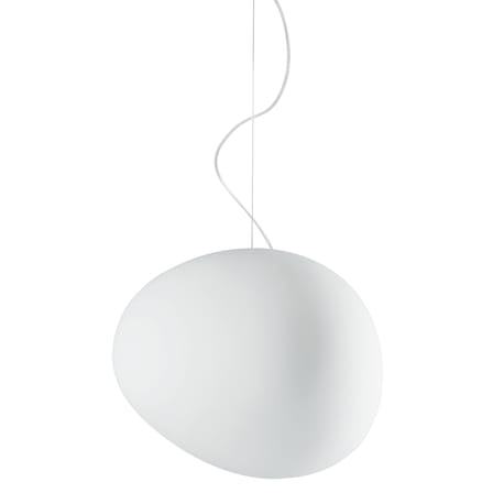 Suspension Gregg Grande verre blanc / L 47 cm - Ludovica+Roberto Palomba, 2008 - Foscarini