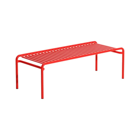 Table basse Week-end métal rouge / 127 x 51 cm - Aluminium - Petite Friture