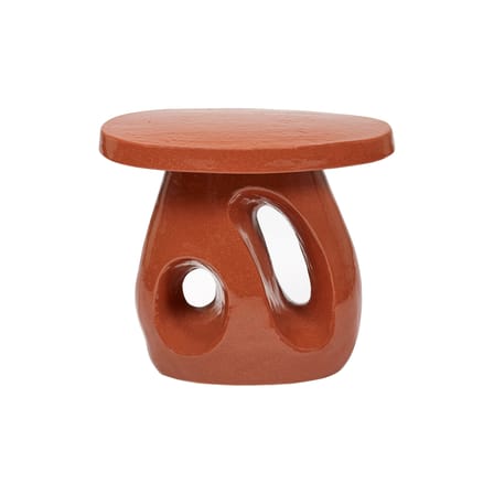Table d'appoint Amé 10 céramique orange / 52 x 37 x H 45 cm - Serax