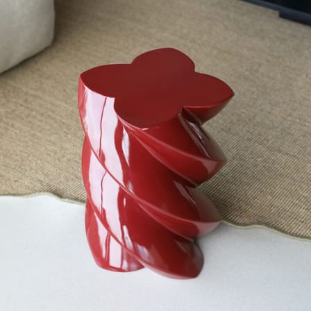 Table d'appoint Marshmallow matériau composite rouge / Ø 29 x H 39,5 cm - Fibre de verre - & klevering