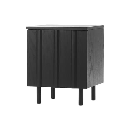 Table de chevet Rib bois noir / 1 porte - Normann Copenhagen