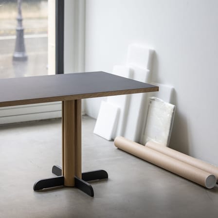 Table rectangulaire Toucan bois noir / 190 x 80 cm - KANN DESIGN
