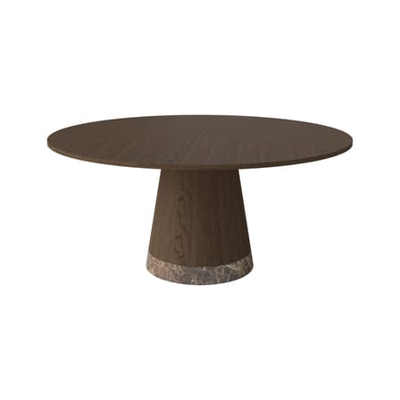 Table ronde Piro bois marron / Ø 160 cm - Base marbre - Bolia