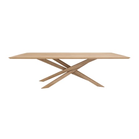 Tavolo rettangolare Mikado legno naturale / Rovere massello - 240 x 110 cm / 10 persone - Ethnicraft