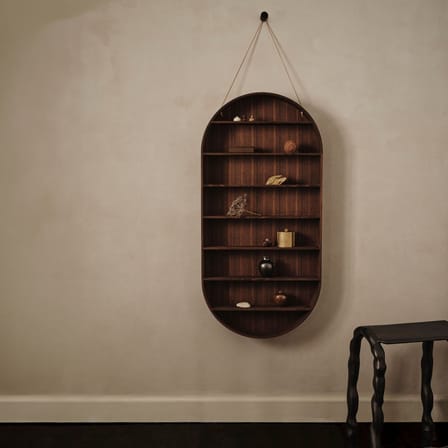 Étagère Oval Dorm bois marron / Vitrine - L 54 x P 7 x H 110 cm - Ferm Living