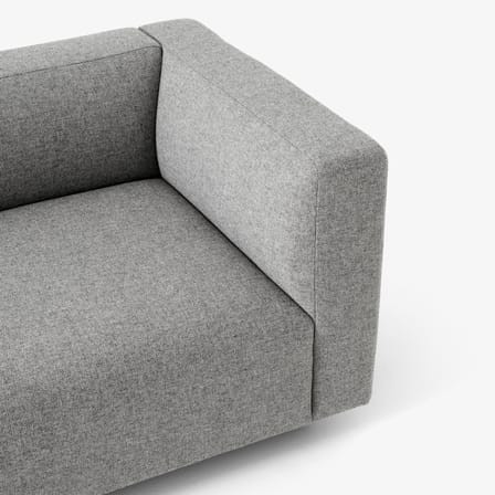 Canapé d'angle Develius C tissu gris / 3 places - L 220 cm / Dormeuse gauche - &tradition