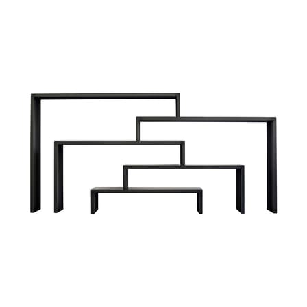 Set de 5 consoles Babilonia XL métal noir - Zeus