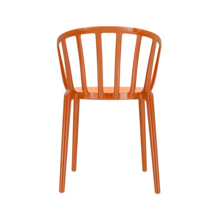 Fauteuil empilable Venice plastique orange - Kartell