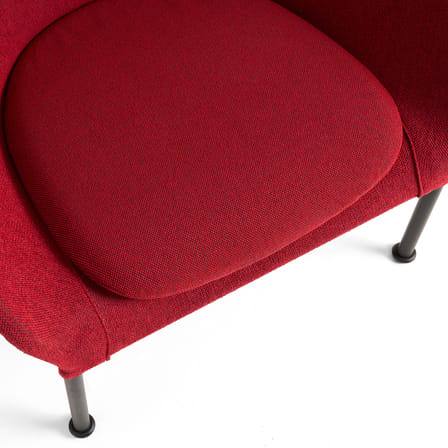 Fauteuil lounge O2 tissu rouge - Hay