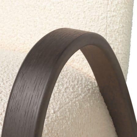 Fauteuil rembourré Buur tissu blanc / Tissu bouclé - Ferm Living