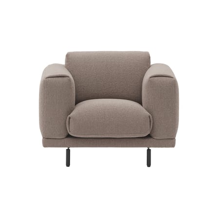 Fauteuil rembourré Rest tissu beige - Muuto