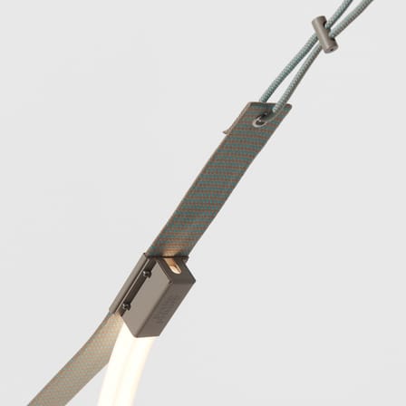 Guirlande lumineuse extérieur Spline LED tissu bleu / 4,5 mètres - Petite Friture