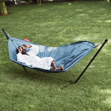 Hamac avec support Headdemock bleu / Polyester - Fatboy