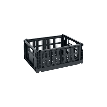 Panier Colour Crate plastique gris Medium / 26,5 x 34,5 cm - Recyclé - Hay