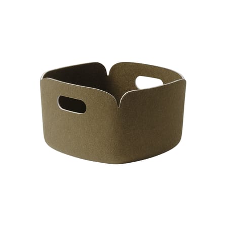 Panier Restore tissu vert / 28 x 28 cm - Bouteilles plastique recyclées - Muuto