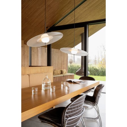 Mono L600 Pendant metal glass grey black / LED - Ø 60 cm / Adjustable - DCW éditions