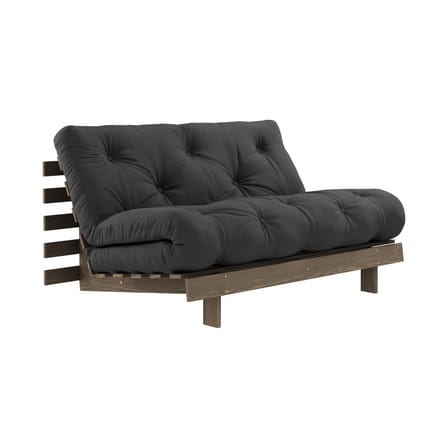 Divano convertibile Roots legno grigio / L 140 cm - 3 posizioni / Struttura marrone - KARUP DESIGN
