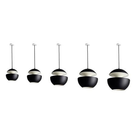 Suspension Here Comes The Sun métal noir / Ø 25 cm - Réédition 1970 - DCW éditions