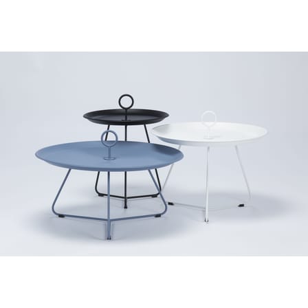 Table basse Eyelet Medium métal noir / Ø 57,5 x H 41 cm - Houe