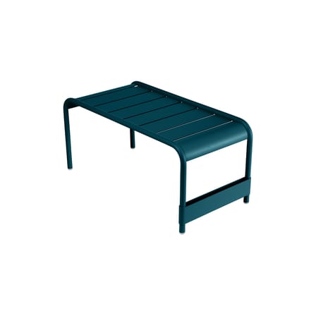 Banc Luxembourg métal bleu / Table basse - 86 x 43 x H 40 cm - Fermob