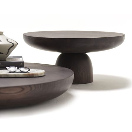 Table basse Olo Wood bois marron / Ø 70 x H 33 cm - Mogg