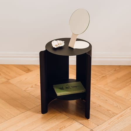 Table d'appoint Wa métal noir / Ø 32 x H 50 cm - NOO.MA
