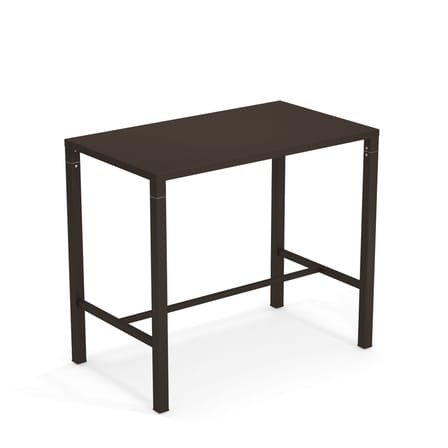 Table haute Nova marron métal / 120 x 70 cm x H 105 cm - Emu