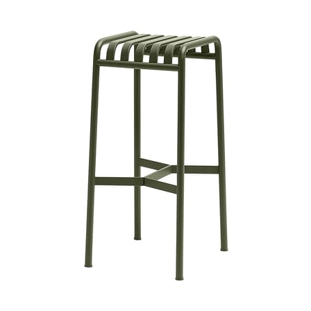 Tabouret de bar Palissade métal vert / H 75 cm  - Bouroullec, 2016 - Hay