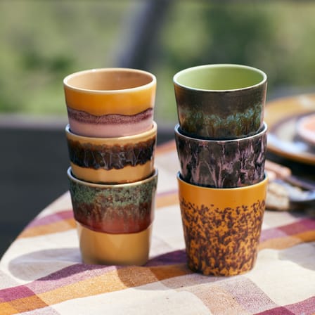 Set de 6 tasses à café 70s ceramics / 23 cl - HK LIVING