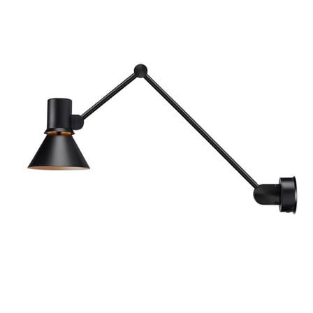 Wandleuchte Type 80 W3 metall schwarz / Langer Gelenkarm - Wandanschluss - Anglepoise