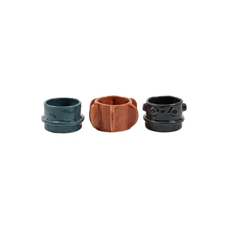 Windlicht Molly keramik bunt / Set von 3 - Serax