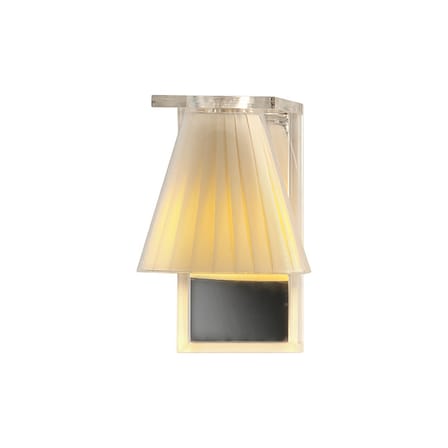 Applique Light Air plastique tissu beige / Abat-jour tissu - Kartell