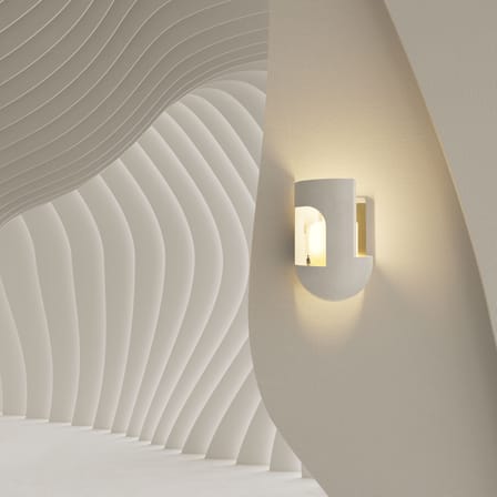 Applique Soul Story 3 / LED - Plâtre & feuille d'or - DCW éditions