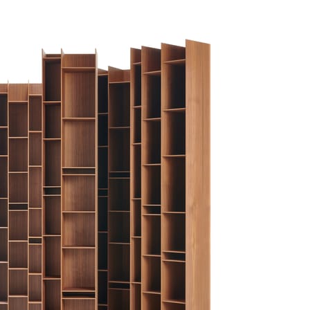 Bibliothèque Random 2C bois naturel / L 36 x H 217 cm - MDF Italia