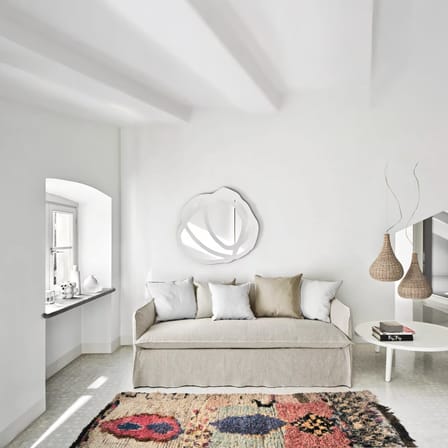 Canapé convertible Ghost 15 tissu blanc / 2 places - L 200 cm - Gervasoni