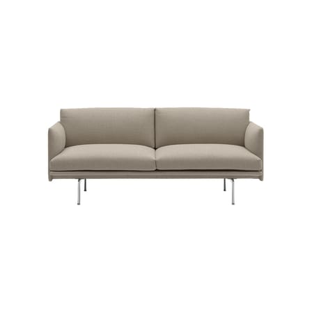 Canapé 2 places Outline tissu beige / L 170 cm - Muuto