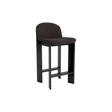 Chaise de bar Chisel 35 Low / H 65 cm - Rembourrage tissu - Hay