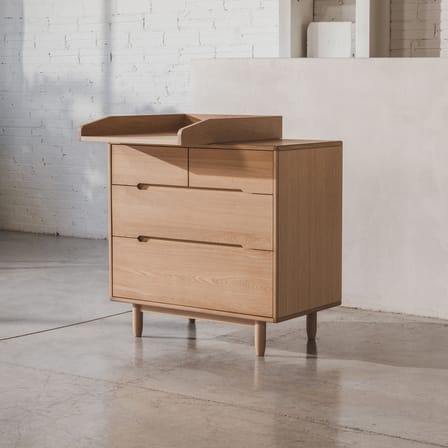 Commode Pure bois naturel / L 87 x H 85 cm - 4 tiroirs - NOBODINOZ