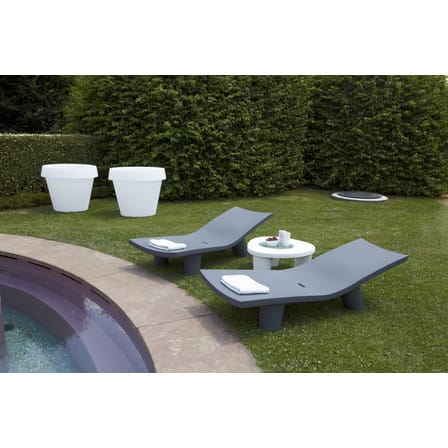 Couchtisch Low Lita glas plastikmaterial schwarz / 90 x 74 cm - Slide