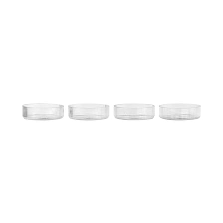 Set de 4 coupelles Ripple / Verre strié - Ferm Living