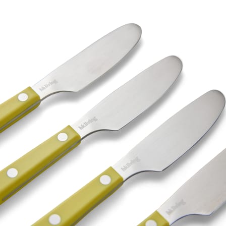 Couteau à beurre 70s plastique jaune / Set de 4 - L 15 cm - HK LIVING