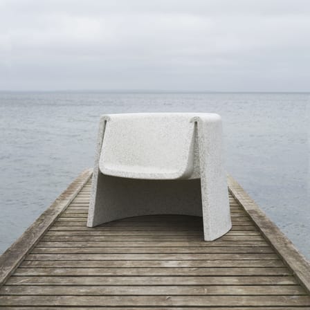 Fauteuil Bit plastique blanc / Recyclé - Normann Copenhagen