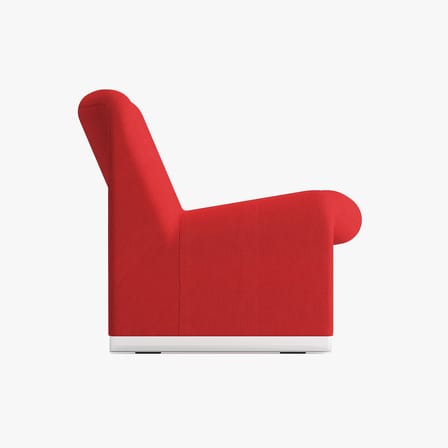 Fauteuil rembourré Alky tissu rouge / Giancarlo Piretti, 1970 - ANONIMA CASTELLI